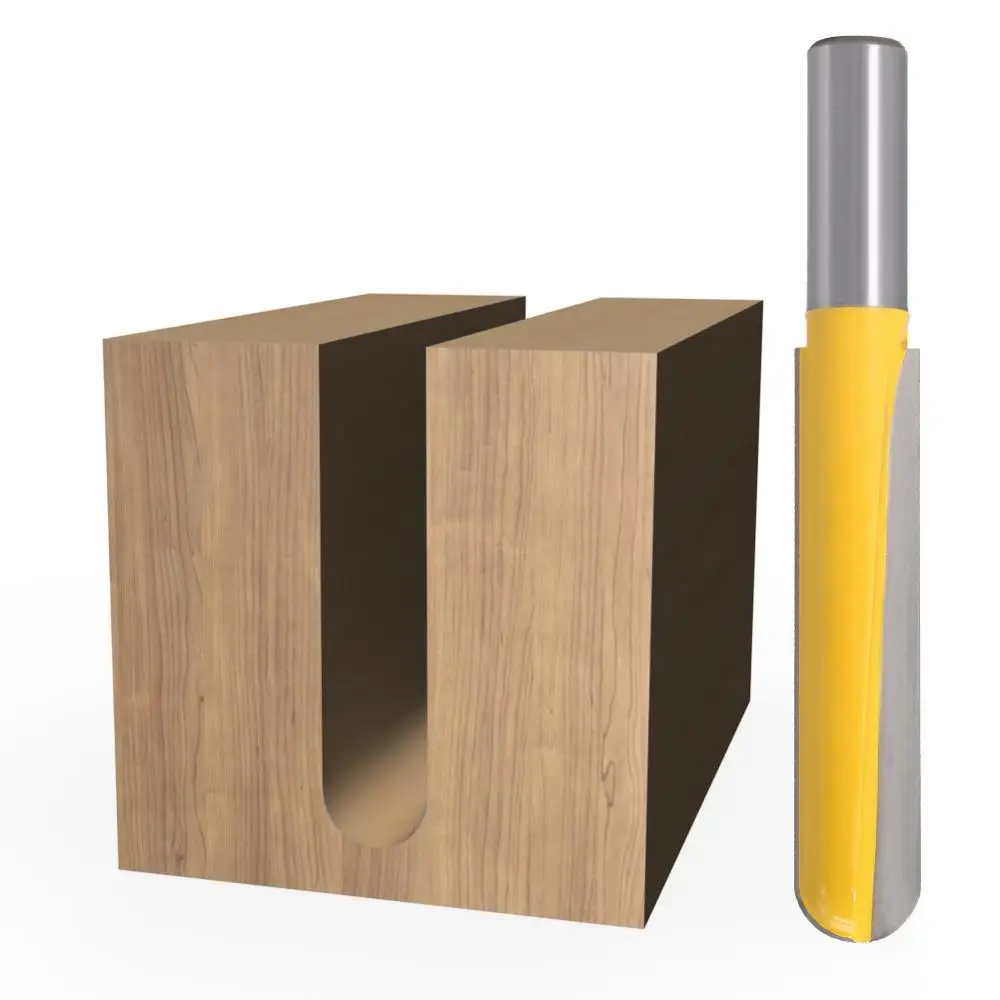 Herramienta de molino de extremo de carburo CNC, vástago de 12mm, 1/2 vástago, hoja larga, punta redonda, caja de núcleo, broca de enrutador,
