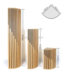 2024 Korea Home 2Pcs/Box Professional Arc Wood Acoustic Bass Trap Corner For Theater Studio Wooden Diffuser Pro Audio Equipment