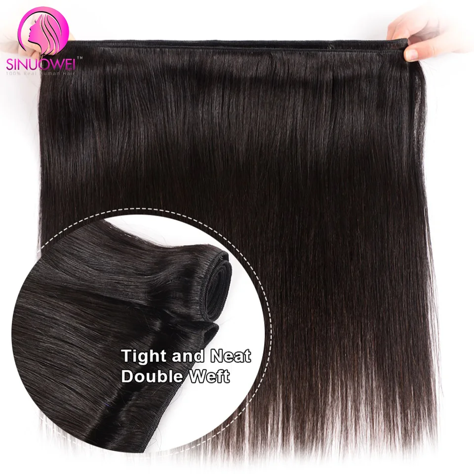 30 32 Inch Straight Human Hair Bundles Natural Black 1/3/4 pieces 100% Brazilian Human Hair Bundles Remy Hair Extensions