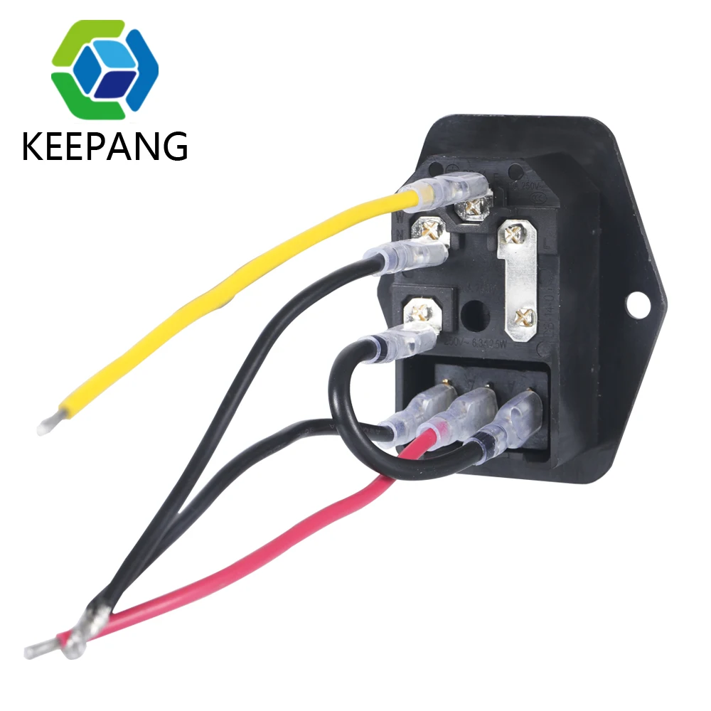 For KINGROON KP3S 3D Printer Switch Fuse Power Supply Socket Power Switch Outlet Triple 3D Printer Parts