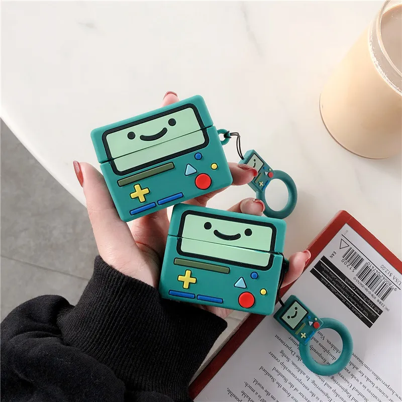 Cute Cartoon Adventure Time BMO Game Console Headphone Cases For Apple Airpods 1/2/3 Pro Soft Silicone Earphone Protection Cover