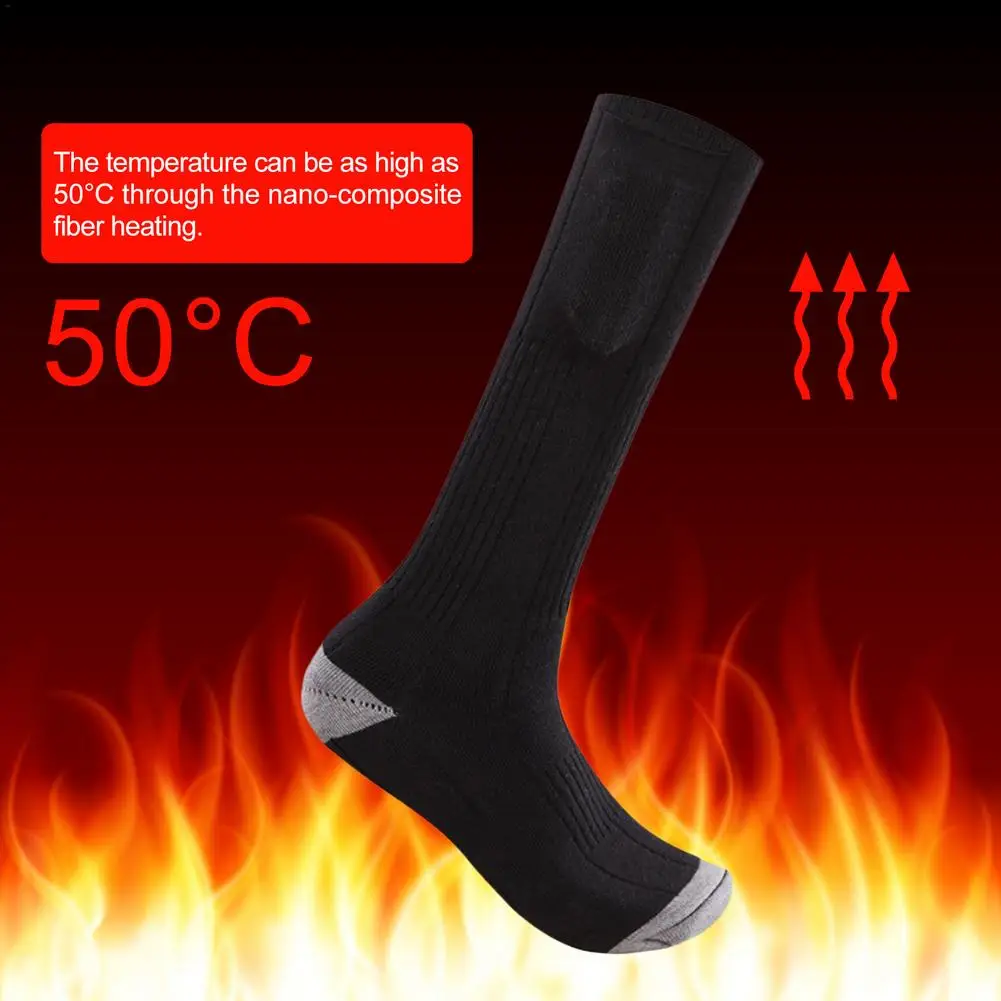 Heated Socks Comfortable Winter Warm Rechargeable Battery Powered Electric Heating Socks Cycling Sport Camping Men Women