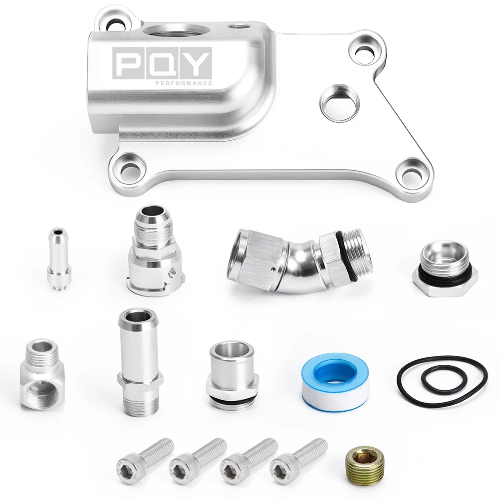 PQY High Quality Auto Upper Coolant Housing Straight With Filler Neck & Thermost Radiator Cap Cover for K24 K20Z3 PQY-IMK09S