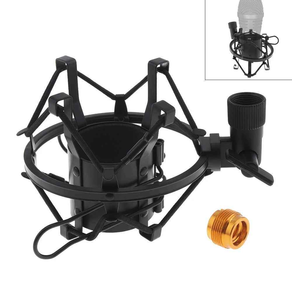 

Metal Recording Studio Clip Spider Microphone Stand Shock Mount with Copper Transfer Fit for Computer Condenser Microphone