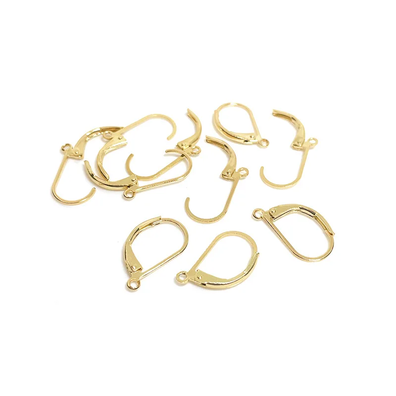 

2-20Pcs/Lot Gold Filled14K DIY Jewelry Making Finding Copper Simple Anti-allergy Earring Hands As Accessories Parts