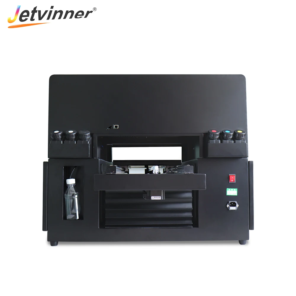 Jetvinner Automatische 12-Kleur Flatbed Uv Printer 3360 A3 + Size Inkjet Printing Machine Met Vernis Effect Voor Telefoon case Fles