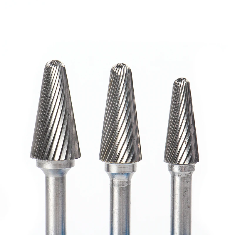 Versery  L Type Head Tungsten Carbide Alloy Rotary File Tool Point Burr Die Grinder Abrasive Tool Drill Milling Carving Bit