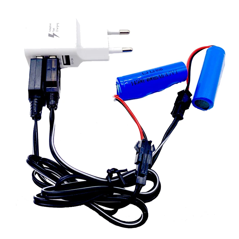 Lipo Batterie 3,7 v 400mah mit Ladegerät für JJRC C2 D828 Stunt Auto Airsoft Gun RC Auto Teile SM stecker 14500 Spielzeug Zubehör