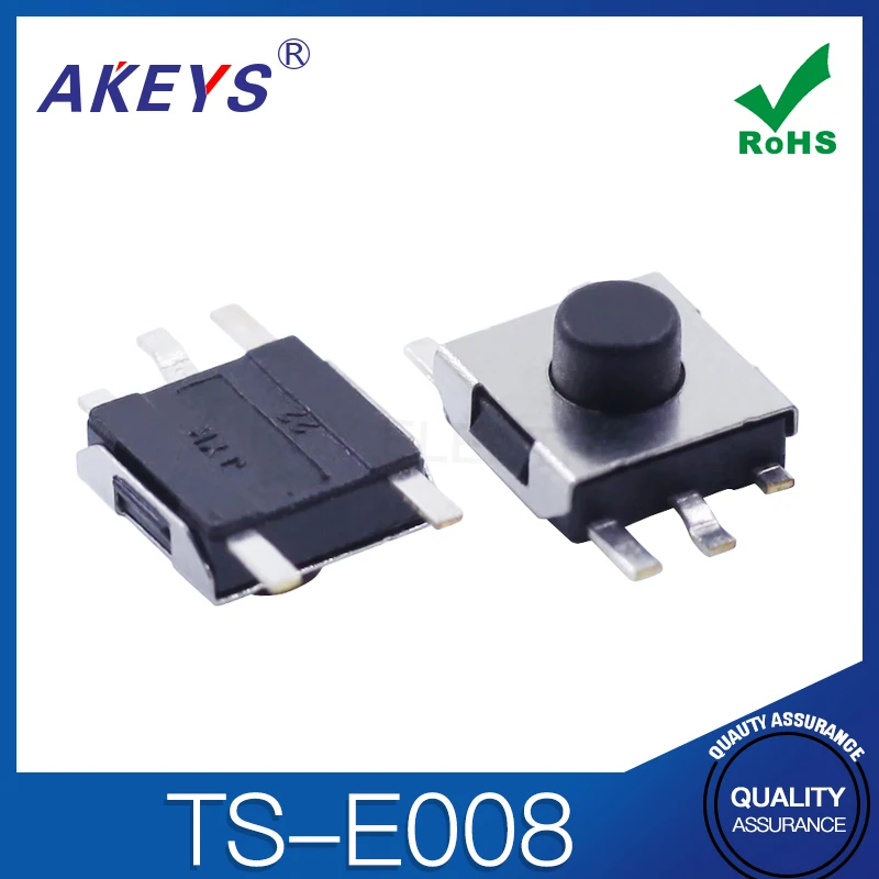 10pcs TS-E008 Normally Closed Tact Switch 6.2 * 6.2 * 3.8 5-Pin Vertical SMT Camera Button Reset Button
