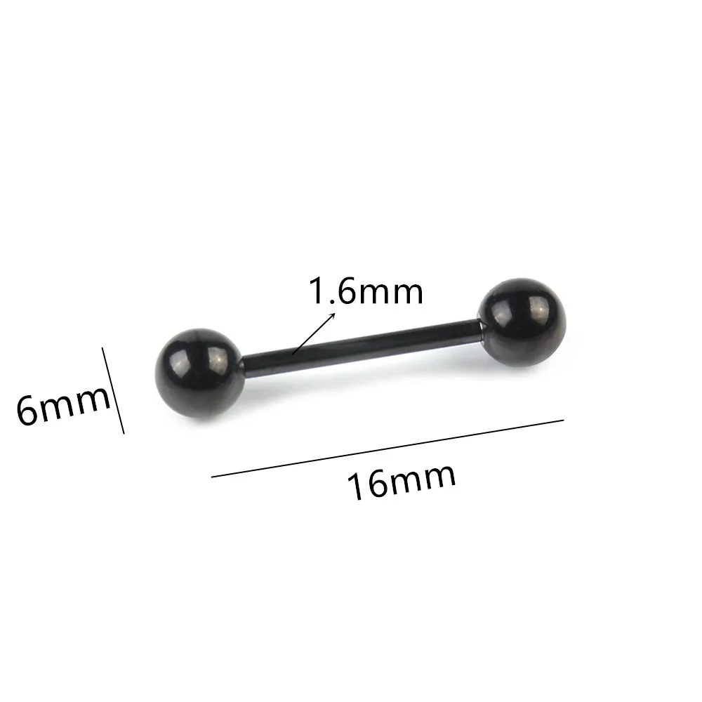 5 قطعة الجراحية الصلب ثقب اللسان مجموعة 14 جرام الحلمة الدائري مجموعة مزيج اللسان الحديد حزمة Mipple بار السائبة حلقة اللسان مجموعة مجوهرات للجسم #5