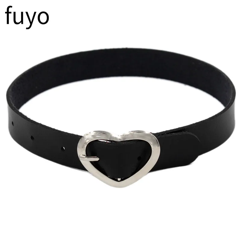 Schwarzes Kreuz Gothic Punk Pu Leder Halsband Halsketten Kragen Halskette Rock Schmuck für Frauen Mann