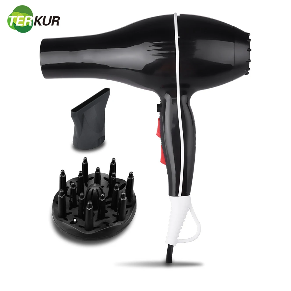 

Professional Salon Hair Dryer Hot and Cold 6000W Blow Multifunction 6 Gears Eletric Blowdryer Air Colleciting Diffusion EU