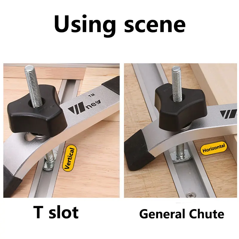 แผ่นกดติดตั้ง Clamps ชุดสำหรับงานไม้ DIY ไม้บอร์ด Fixing เครื่องมือ M8ด้ายสำหรับ T-Slot และทั่วไป Chute