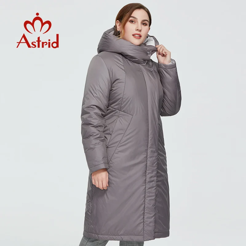 Astrid 2022 New Winter Women\'s coat women long warm parka fashion thick Jacket hooded camel fur large sizes female clothing 6703