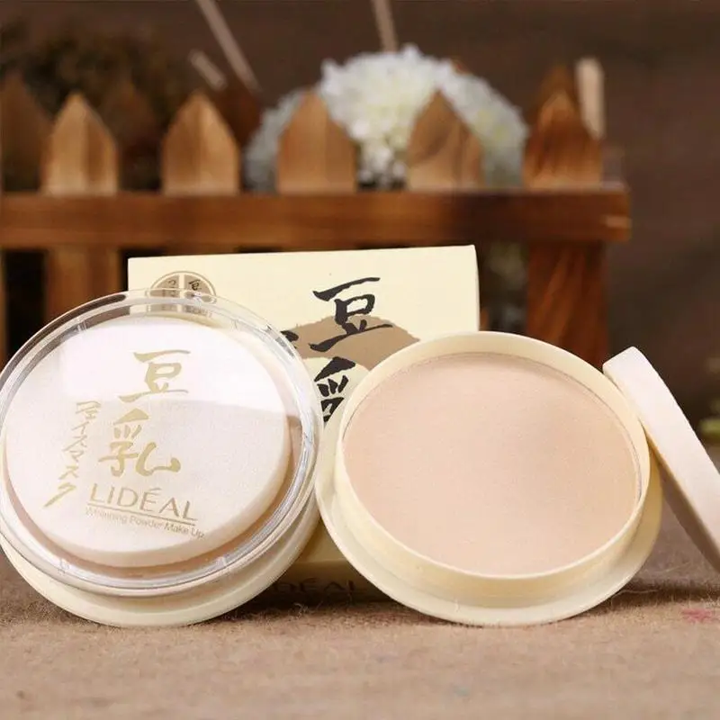 Natural Makeup Pressed Powder Long Lasting Oil Control Foundation Waterproof Whitening Skin Finish Powder Brighten Concealer 10g