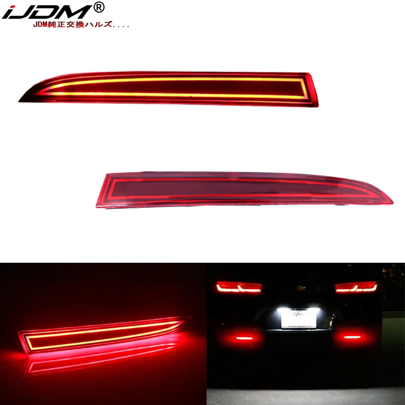 

iJDM LED Bumper Reflector Lights For 2016-up Gen6 Chevrolet Camaro ,For Cadillac ATS XT5 Function as Tail/Brake or Rear Fog Lamp