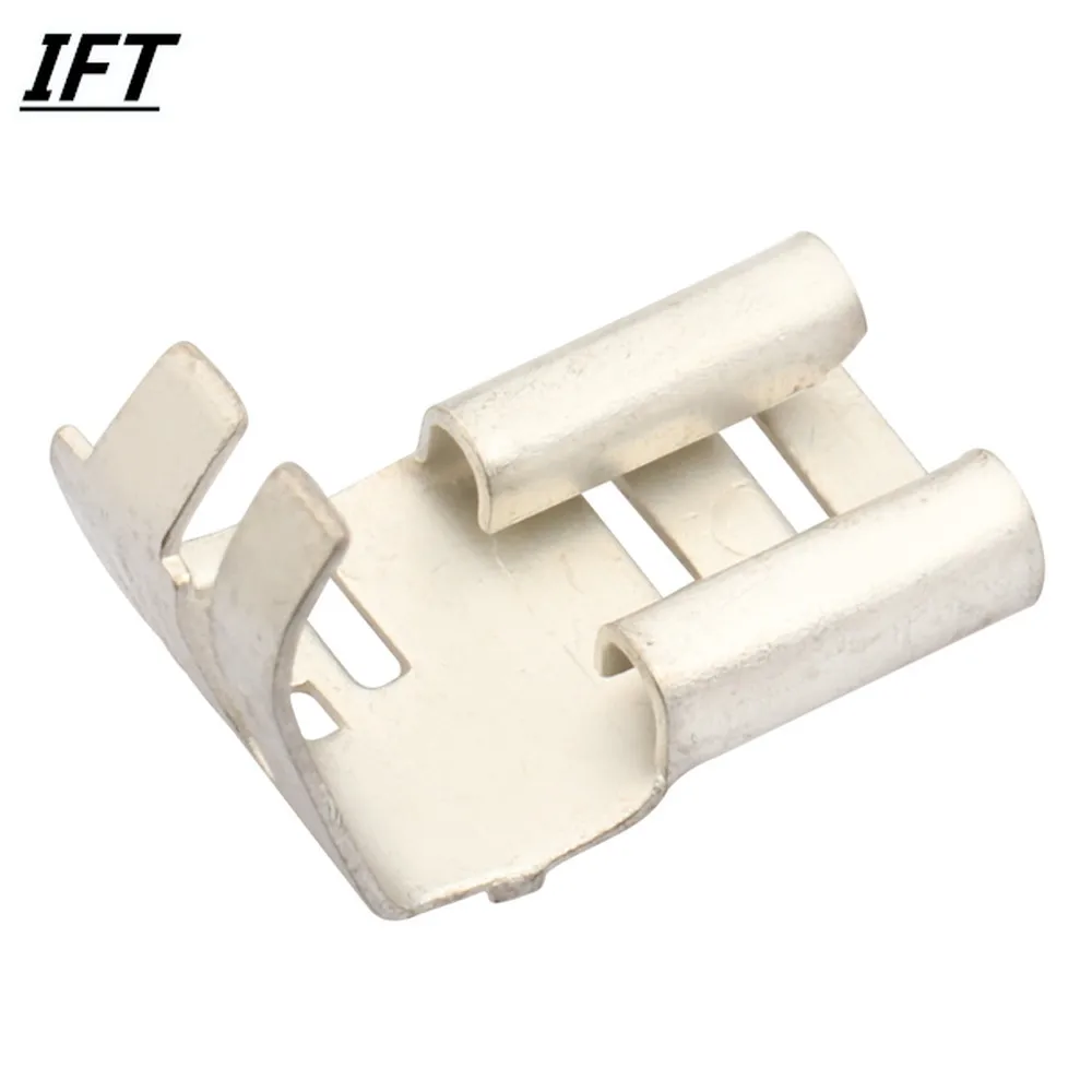 50set 6.3 chicken claw plug spring DJ6225-D6.3D elbow flag-shaped sheath plug-in crimping terminal cold-pressed connector