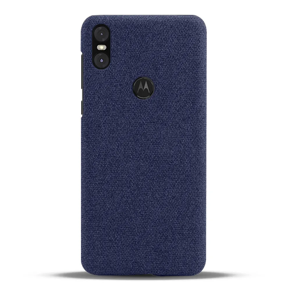 Cloth Cases For Moto One Motorola P30 Play Case Slim Retro Cloth Hard Phone Cover For Moto P30 Play Motoone XT1941, One Coque