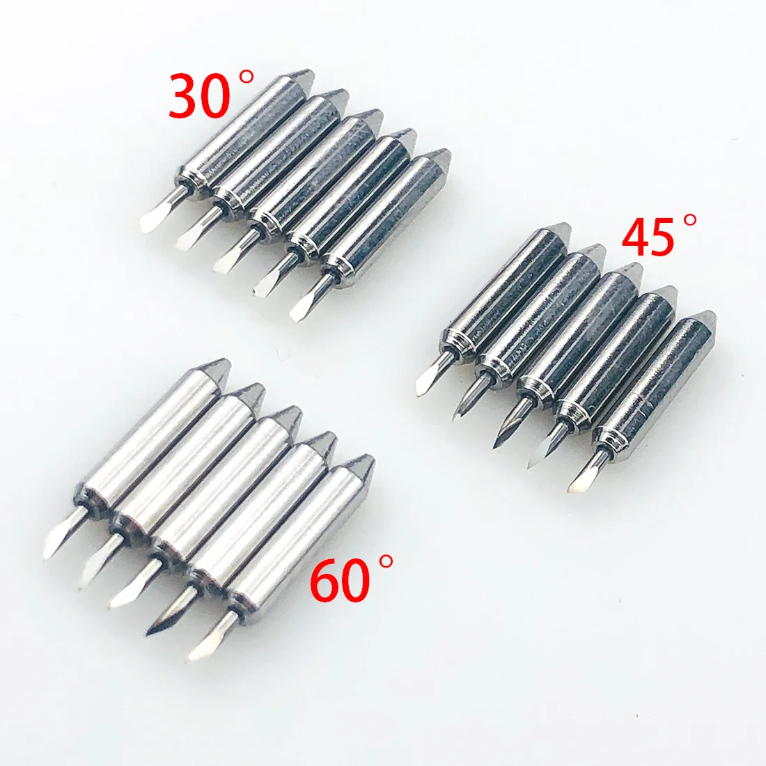 15pcs Dia 3mm 30/45/60 Degree Plotter Blades Vinyl Cutter Knife for Cricut Joy Blade