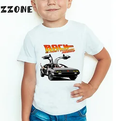 Children Back to the Future DMC Delorean T shirt Boys Girls Short Sleeve Summer Tops Kids Fashion Casual Clothes