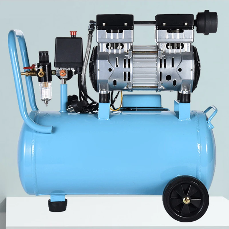 800W-30L Compressore d'aria Pompa silenziosa senza olio 220V Macchina del compressore d'aria di livello industriale Grande macchina della pompa d'aria ad alta pressione