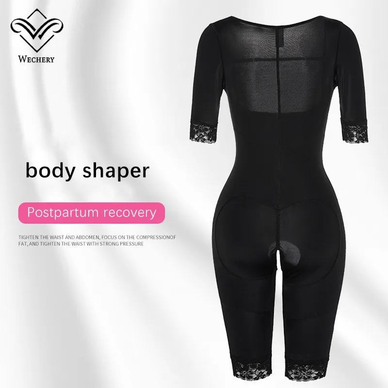 Shapewear Body intimo per donna cerniera nera sottoseno Body completo Body Shapers controllo coscia braccio dimagrante