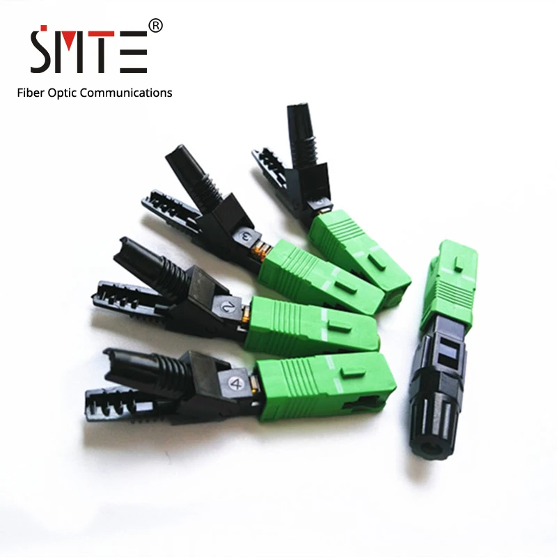 100pcs/lot Splicer SC APC single mode 60mm APCNPFG 8802-TLC/3 XF-5000-0322-3 Fast Connector SC/APC 0.2dB SM fiber optic