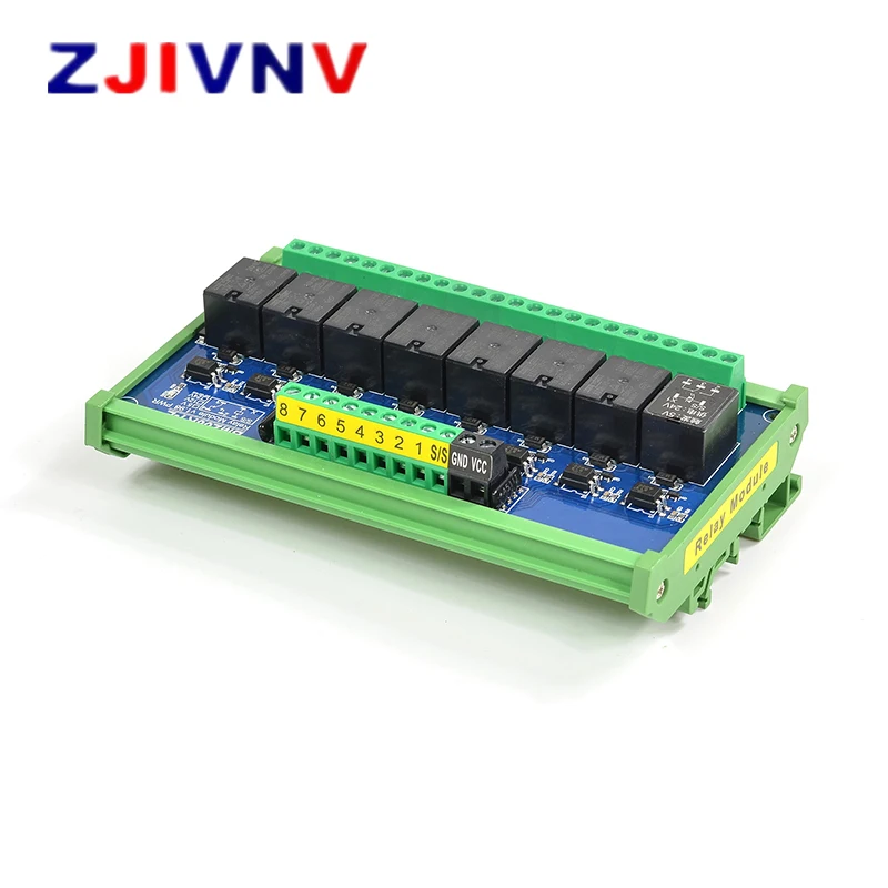 8 Channels 24V 1NO + 1NC Optocoupler Isolation Relay Module Supply Voltage DC 24V Trigger Signal DC 3.3V 5V 12V 24V