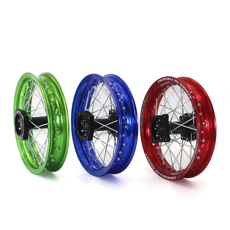 Pit bike Rim of 1.85-12inch Rear Wheel Rim 80/100-12inch Aluminium dirt bike wheel Rims 12mm hole hub