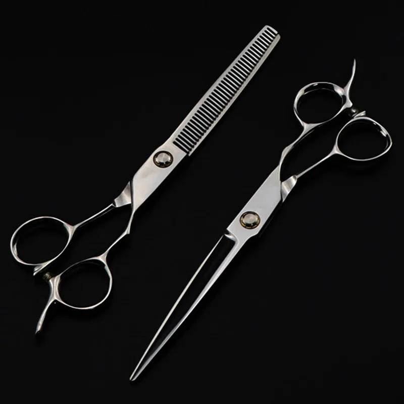 professional Japan 440c 7 '' Bearing silver hair scissors haircut thinning barber cutting shears tools hairdressing scissors