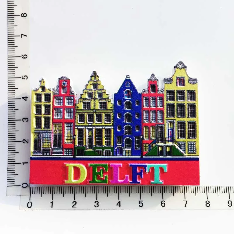 3D Netherlands Amsterdam Delft Souvenirs Refrigerators Fridge Magnets Board Resin Magnetic Stickers Home Decor Decorations