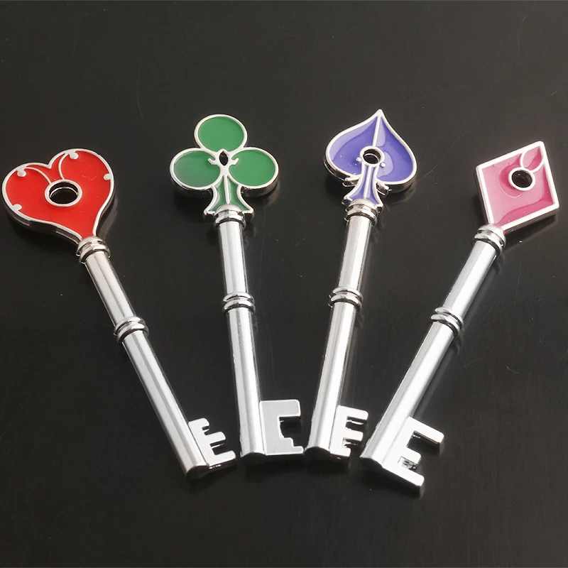 

Game Residents Evils Keychain Set RPD Square Plum Heart Key Police Playing Cards Umbrella Corporation Logo Collection Jewelry