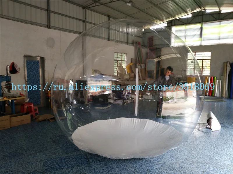 Inflatable Transparan Display Produk Bola PVC Transparan Crystal Ball Bola Transparan Bulat Tenda.