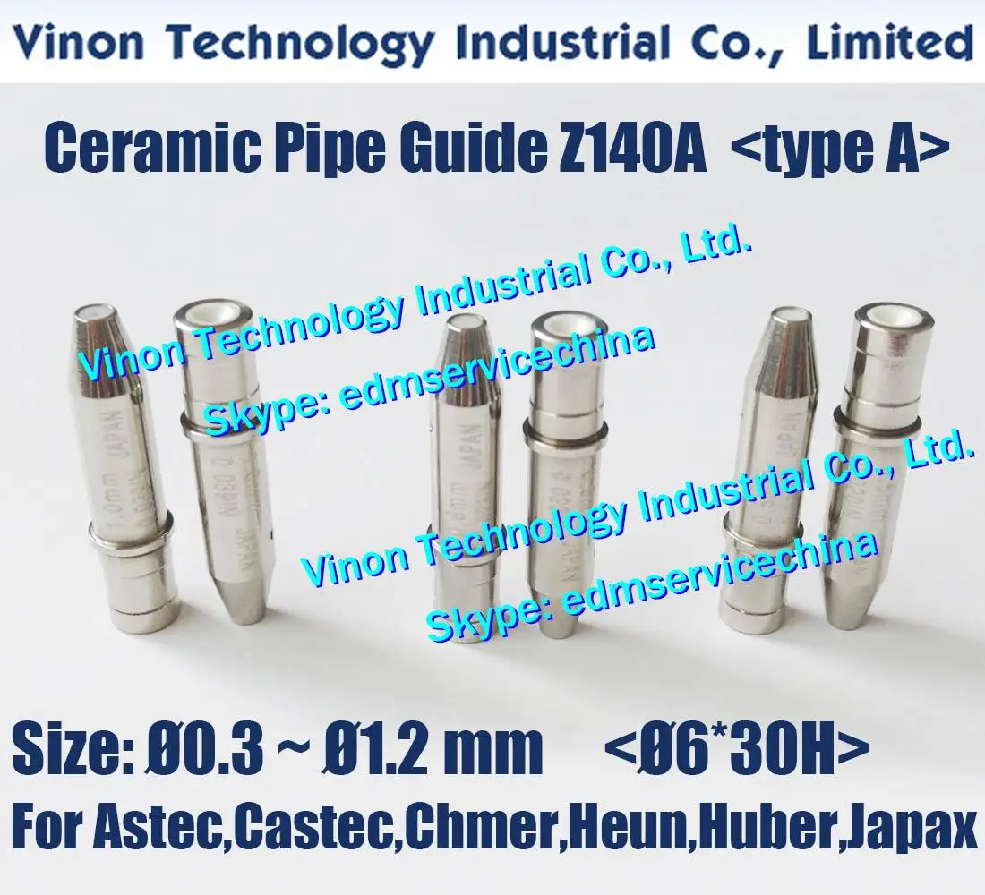 d=0.1-1.2mm Ceramic Pipe Guide Z140A Ø6x30mm EDM Ceramic Electrode Guide for EDM Drilling Machine Astec,Castec,Chmer,Heun,Huber