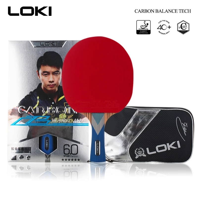 

LOKI 6 Star Professional Table Tennis Racket Carbon Blade PingPong Bat Competition Ping Pong Paddle for Fast Attack and Arc