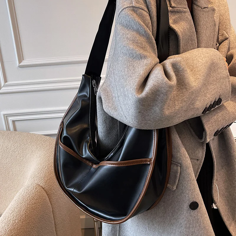 

2022 New Women Single Shoulder Crossbody Bags Fashion High Capacity Soft PU Leather Handbag Tote Designer Ladies Shopping Bag
