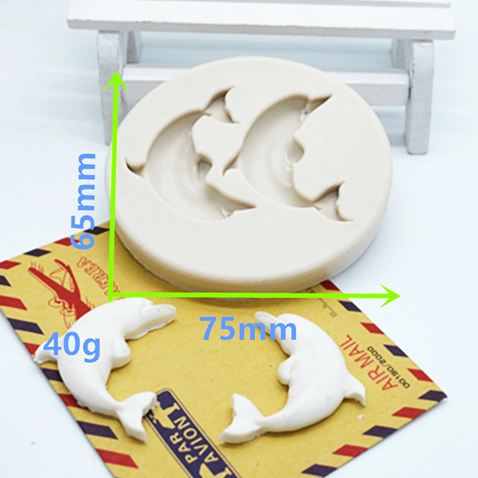 Dolphin Silicone Resin Molds Fondant Moulds For Wedding Decoration Cake Decorating Tools Kitchen Baking  Accessories