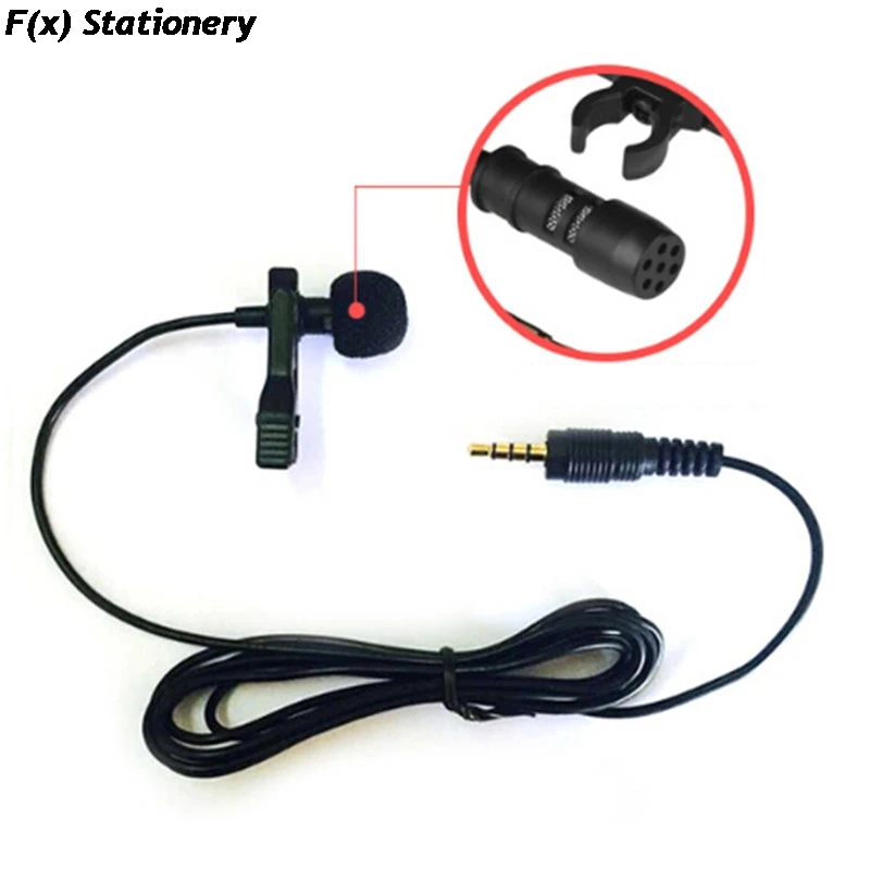 Universal Portable 3.5mm Mini Headset Microphone Lapel Lavalier Clip Microphone For Lecture Teaching Conference Guide Studio Mic