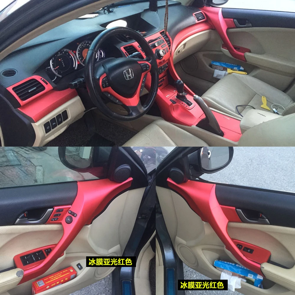 

For Honda Accord 8 2008-2013 Interior Central Control Panel Door Handle Carbon Fiber Stickers Decals Car styling Accessorie