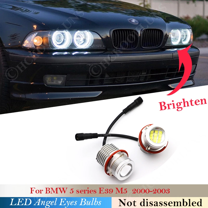 120W pair LED Headlight Angel eyes bulb Marker Error Free For BMW 5 6 7 X3 X5 Series E39 M5 E60 E87 E61 E53 E66 E83 E63 E64 E65