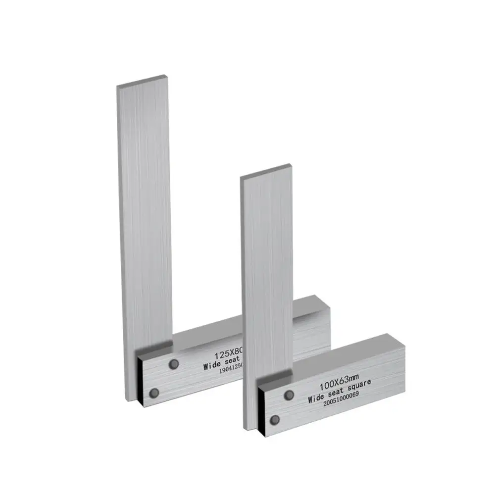 Carbon Steel 90 Degree Wide Seat Square Engineer Set Precision Ground Steel Hardened Angle Ruler Carbon Steel Measuring Tools