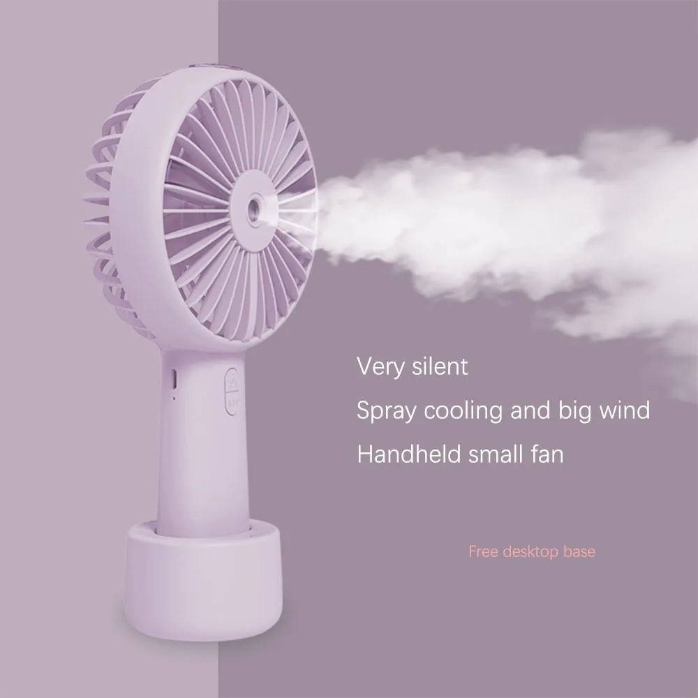 Fan Portable Air Conditioner Usb Mini Wireless Electric Silent Desktop Handheld Dual-Use Spray Refrigeration Water Cooling