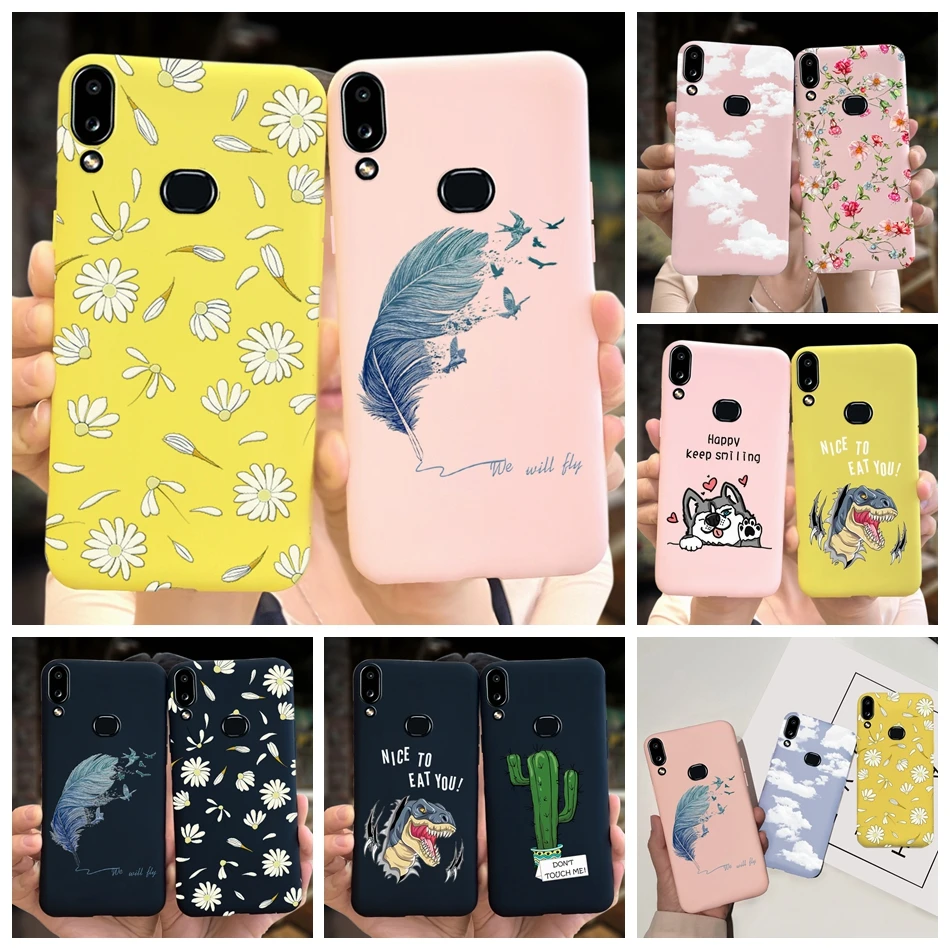 For Samsung Galaxy A10S Phone Cover Silicone Flower Case For Samsung A10 S A10s  A 10 10S A105F A107F TPU Bumper Shell For Girls