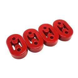 Soporte de goma Universal para silenciador de coche, colgadores de montaje para tubo de escape, accesorios para coche, 4 piezas, 7,3x4,7x2,1 cm, 2 agujeros