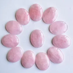 Wholesale high quality natural pink quartz stone Oval cabochon beads for jewelry Accessories making free shipping