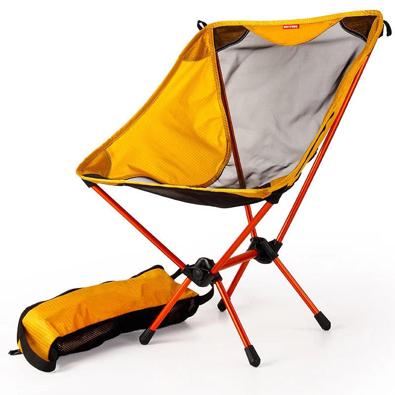 Garden Gaming Ultra Light Chairs Portable Yellow Seat Lightweight Fishing Chair Camping Stool Folding Outdoor Furniture 7075