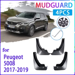 4 PCS Car Mud Flaps for Peugeot 5008 2017 2018 2019 MK2 Mudguard Splash Guards Fender Mudflaps Auto Accessories