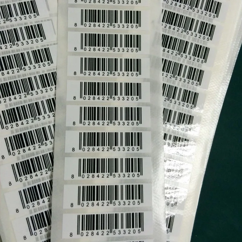 1000pcs 30x10mm Custom Paper Stickers Qr Code Bar Code Serial Number Packaging Label Roll Sticker Sealing Tape
