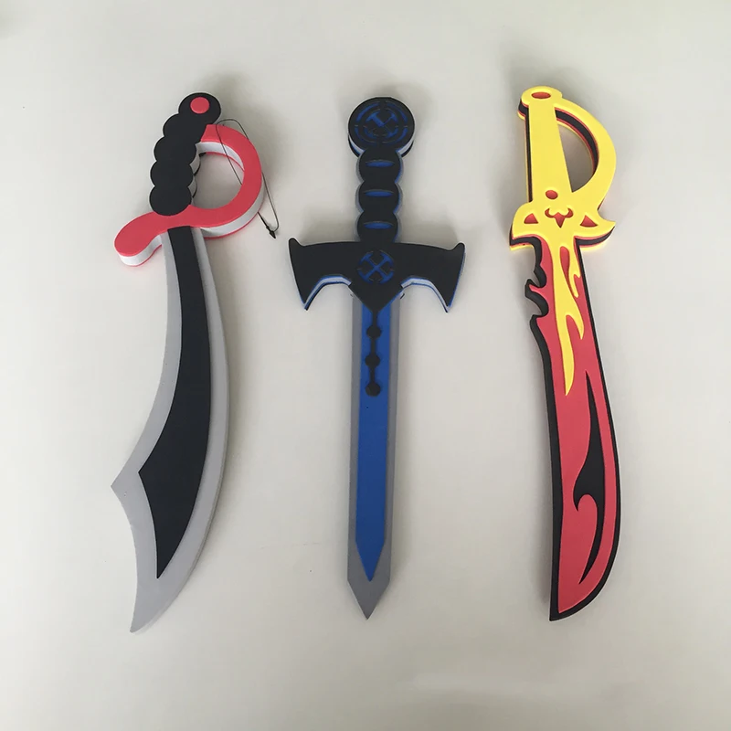 Espada de Anime EVA para niños, Arma de autodefensa, Cosplay de espuma pirata, Escudo de espada para fiesta de Halloween, accesorios de PU para regalos