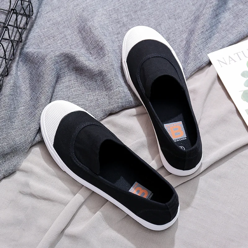 Men\'s Canvas Shoes 2023 Spring and Autumn New Set of Wearing Korean Students Flat Bottom Lefu Shoes Fashion Casual Shoes